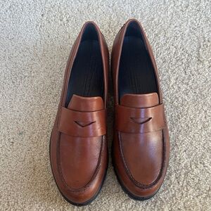 Ecco Modtray Brown Leather Loafers